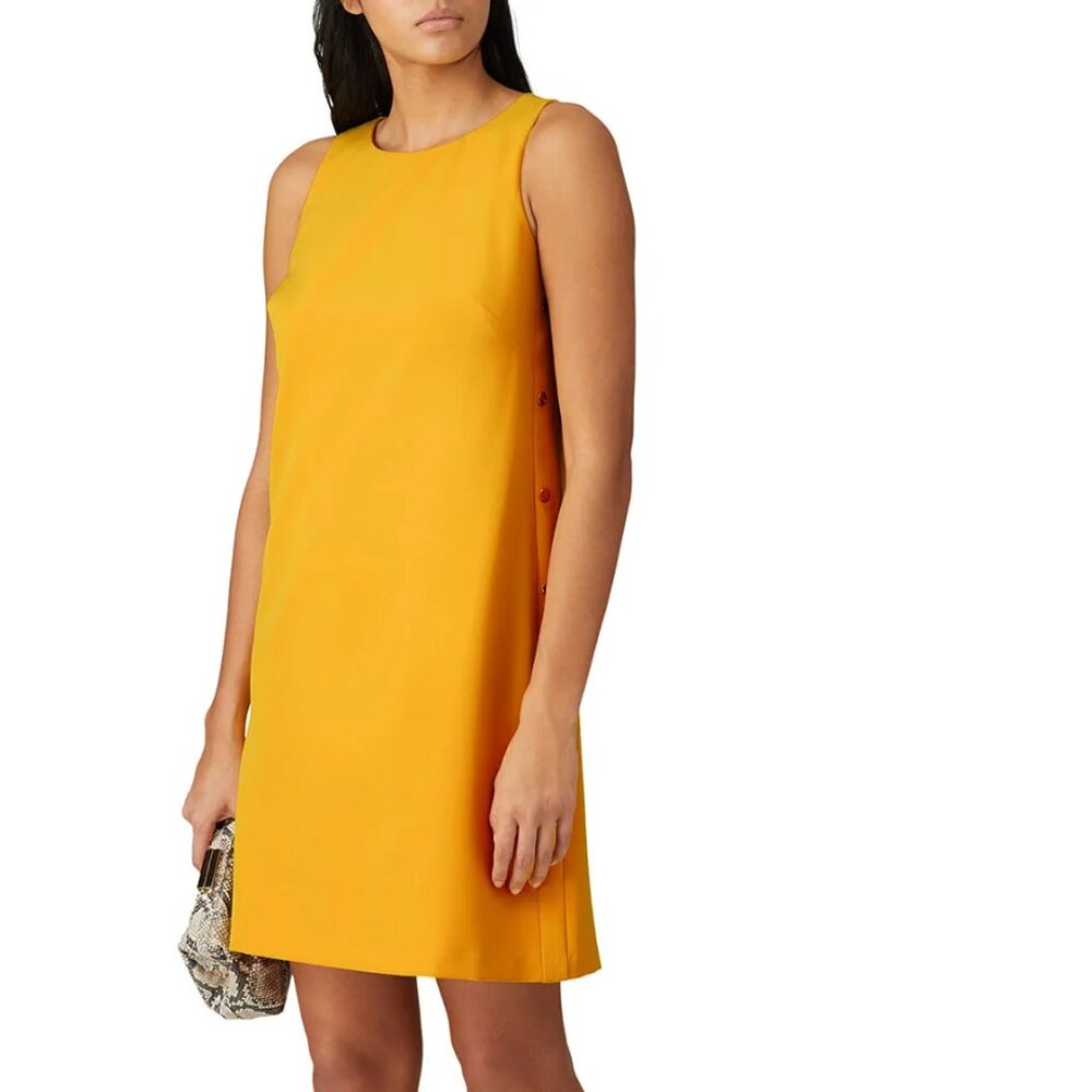 Marigold yellow Ralph Lauren lined shift dress